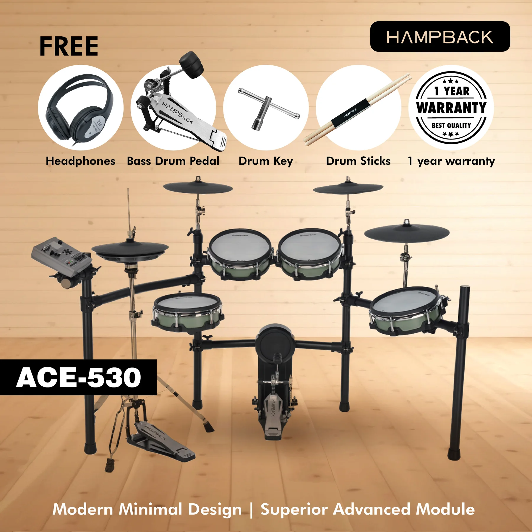 Electronic drum kit module and pads for troubleshooting