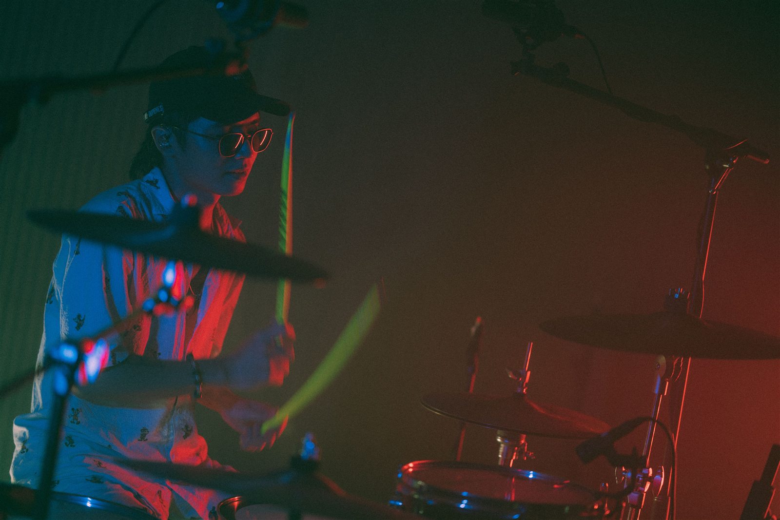 Adult drummer learning practical skills in Kuala Lumpur