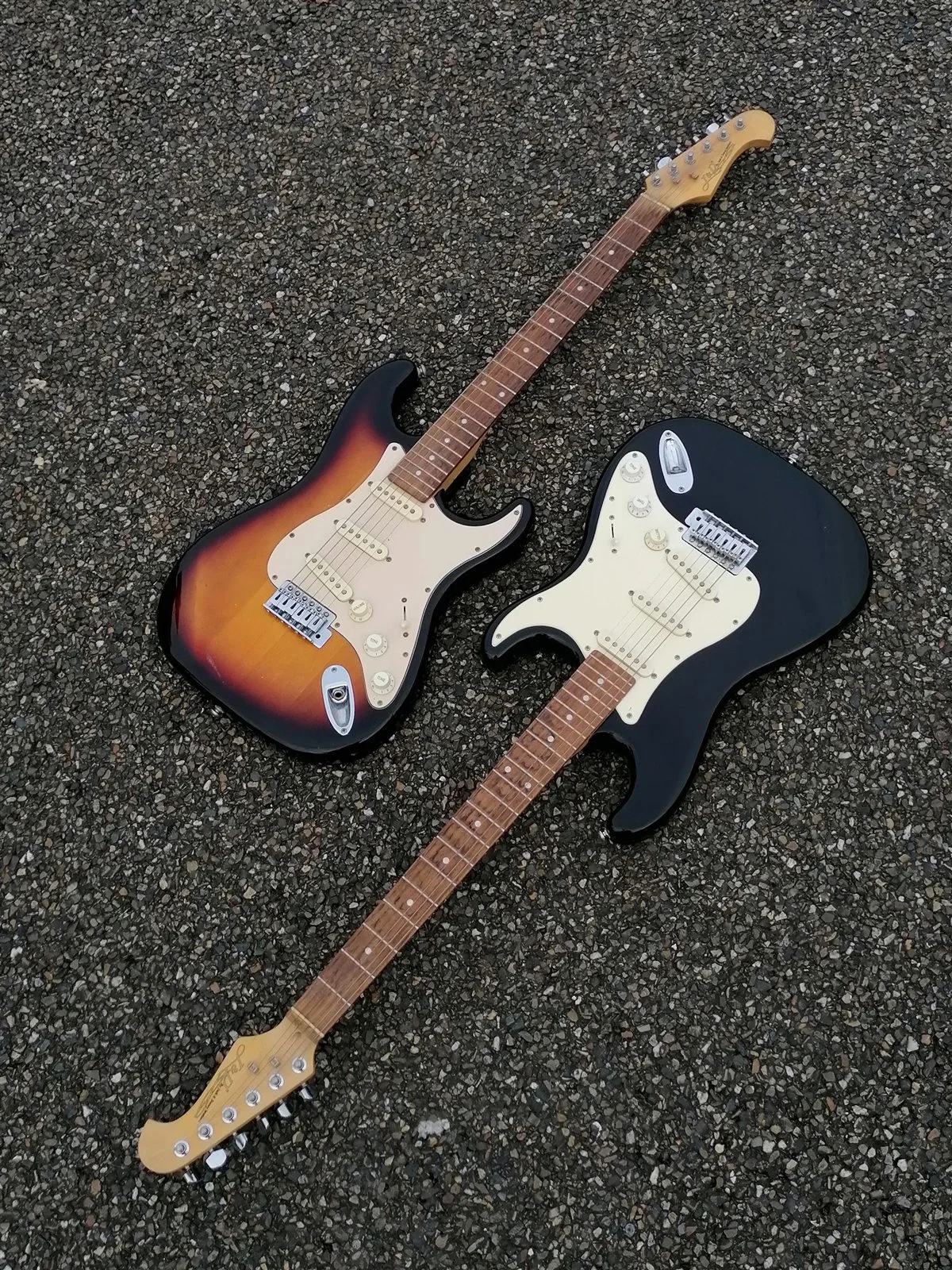 Two electric guitars