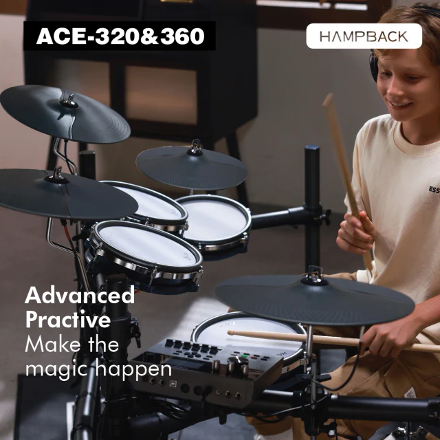 Hampback ACE-320 Digital Drum Kit, view 3