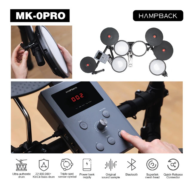 Hampback MK-0 Pro Digital Drum Kit, view 4