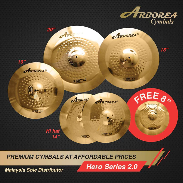 Arborea Hero 2.0 Series cymbals