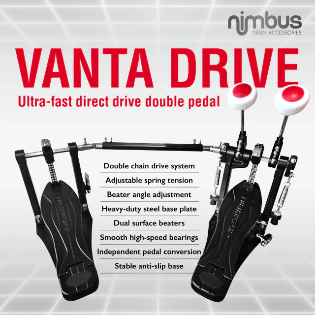 Nimbus Vanta Drive double-chain bass drum pedal