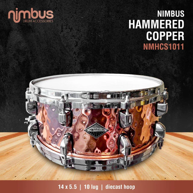 Nimbus Hammered Copper Snare, model NMHCS1011
