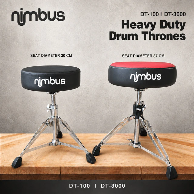 Nimbus DT-100 and DT-3000 heavy-duty drum thrones