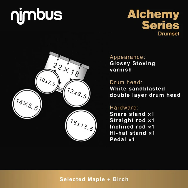 Nimbus Alchemy Series Drum Set, view 3