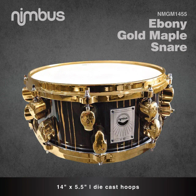 Ebony Gold Maple Snare NMGM1455, view 2