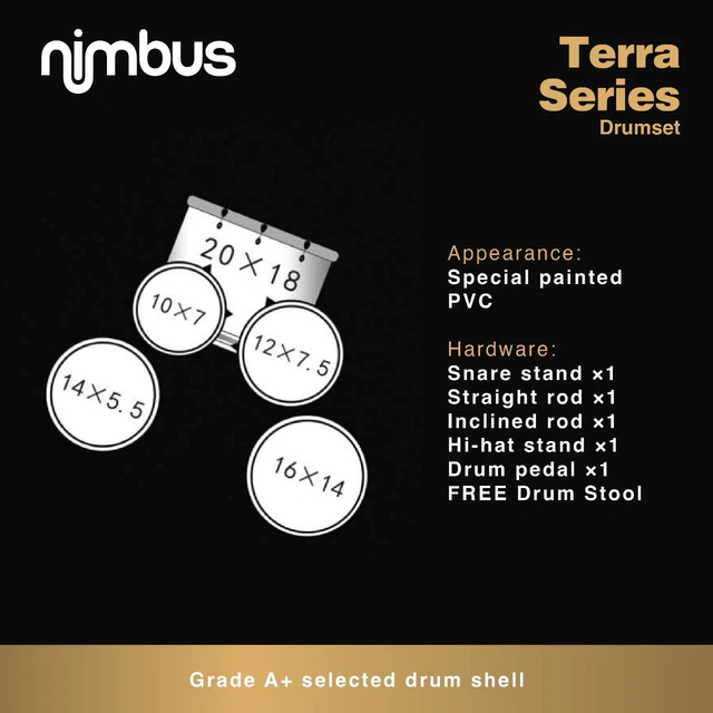 Nimbus Terra Series Drum Set, view 4