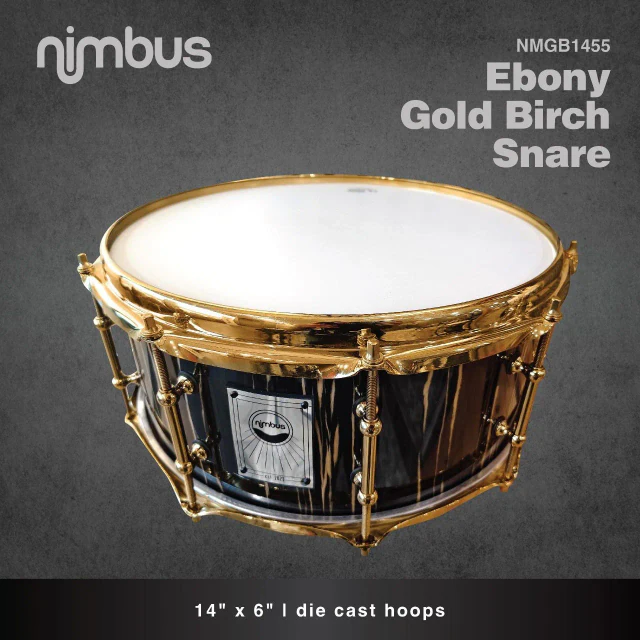 Ebony Gold Birch Snare NMGB1465, view 2